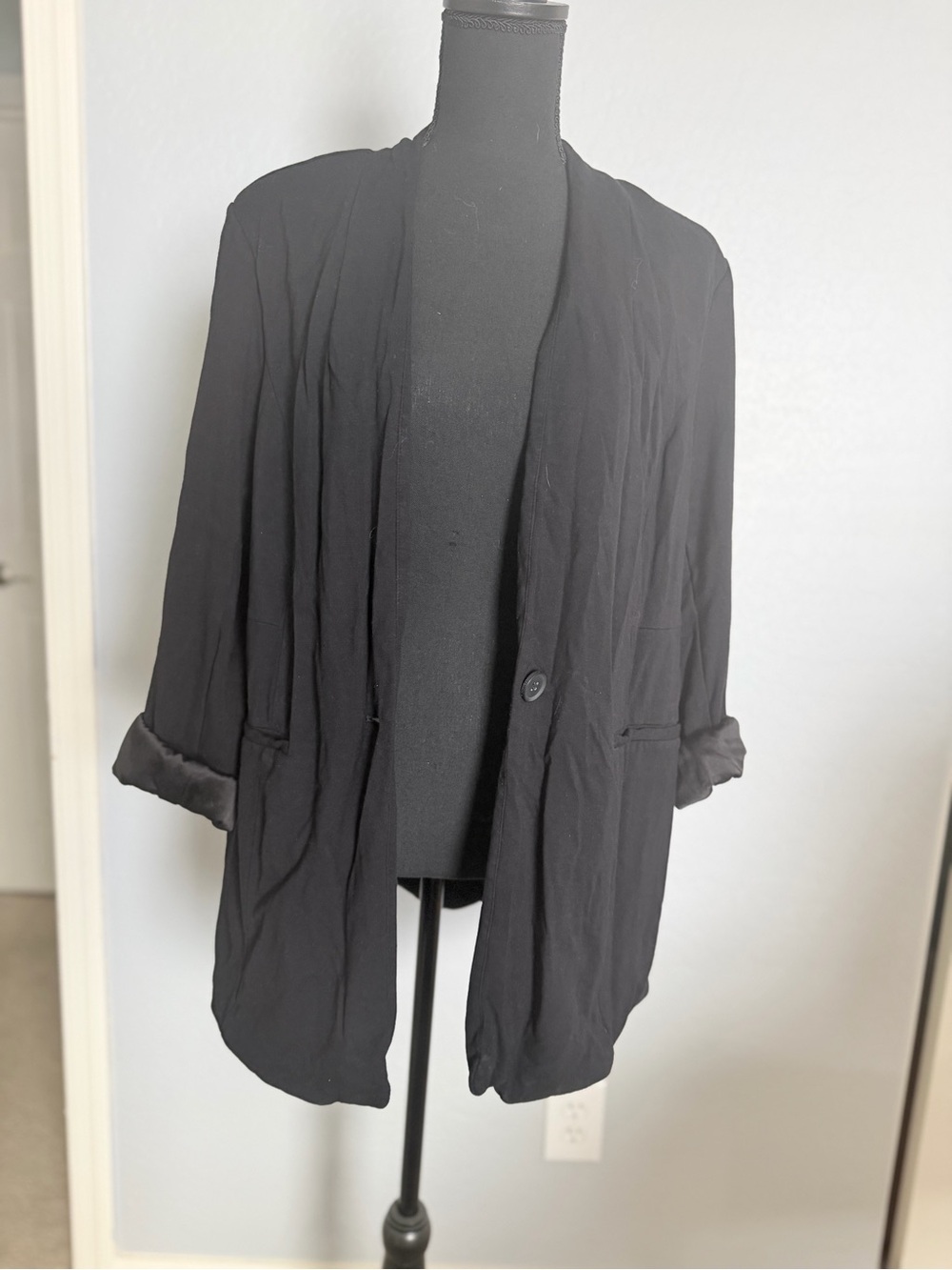Black Lightweight Blazer Jacket